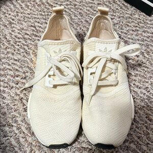 Adidas Cream and Gold Sneakers